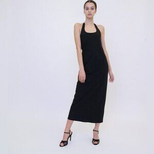 Georgia Alice Long Black Halter Dress Sofia Halter Dress Black NWT